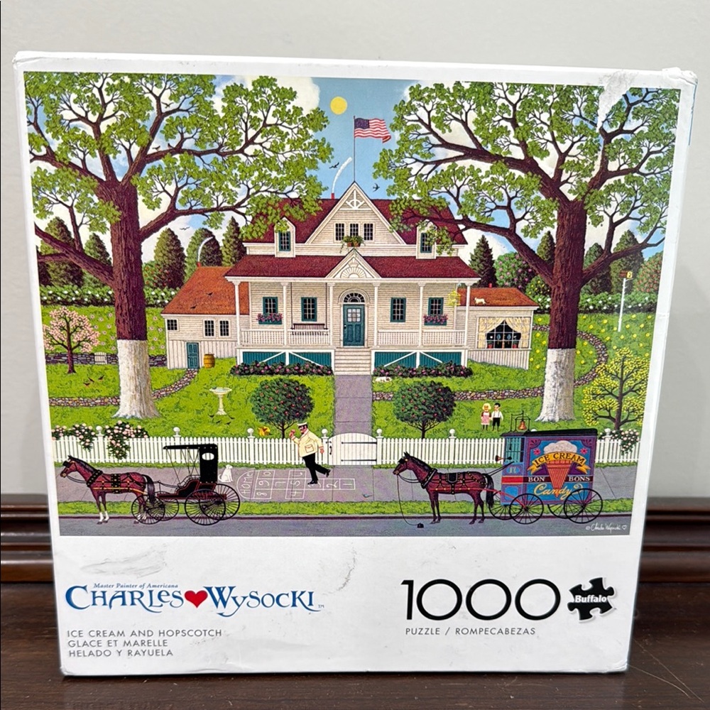 Charles Wysocki 1000 Piece Puzzle “Ice Cream and Hopscotch”